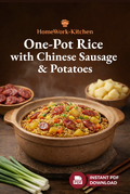 🍚 Beginner-Friendly One-Pot Rice with Chinese Sausage & Potatoes